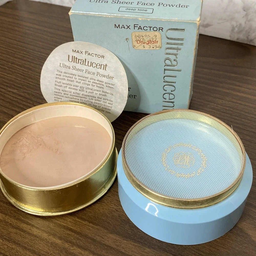 VTG Max Factor UltraLucent Ultra Sheer Face Powder NIB Deep Tone 60s/70s